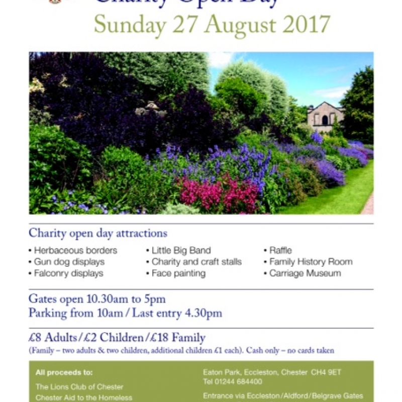 Eaton Hall Charity Open Day Flyer